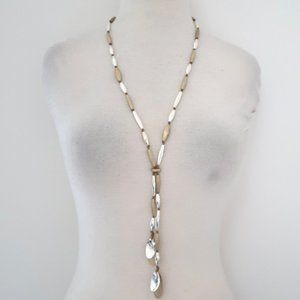CHICO'S Mixed metal Y drop necklace